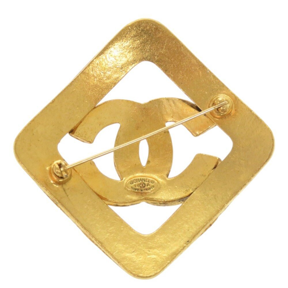 CHANEL Authentic Gold Logo Brooch - Picture 2 of 4